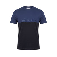 Blue Cotton Men T-Shirt