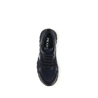 Blue Fabric Athletic Sneakers