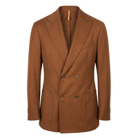 Brown Viscose Men Jacket