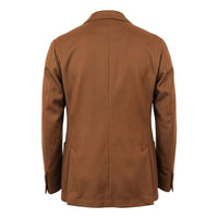Brown Viscose Men Jacket