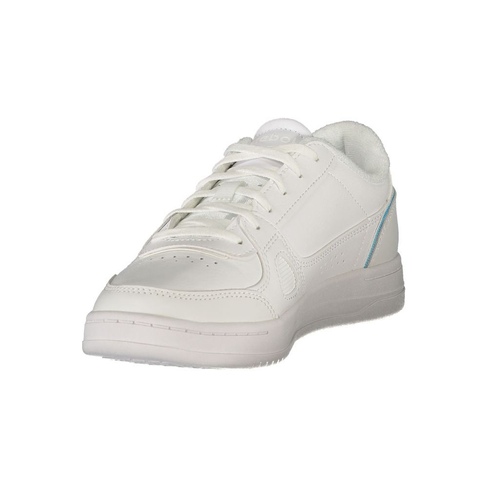 White Polyurethane Women Sneaker