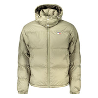 Green Polyester Full-Length Jacket