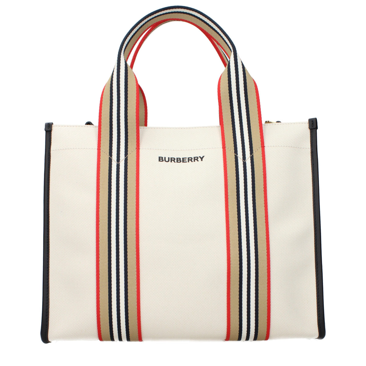 Beige Fabric Handbag