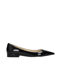 Black Leather Flats