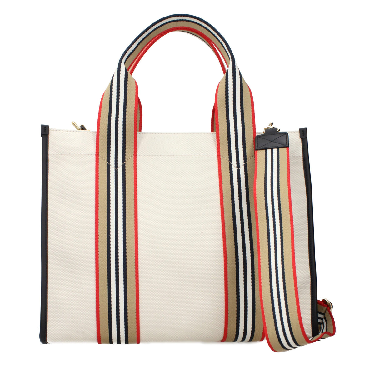 Beige Fabric Handbag