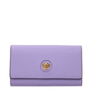 Purple Leather Clutch Bag
