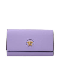 Purple Leather Clutch Bag
