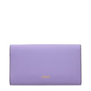 Purple Leather Clutch Bag