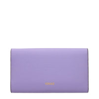 Purple Leather Clutch Bag