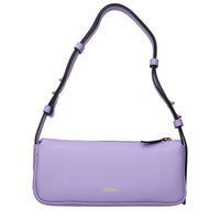 Purple Leather Shoulder Bag