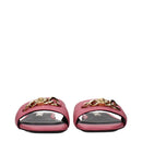 Pink Leather Slippers