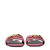 Pink Leather Slippers