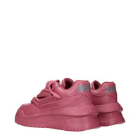 Pink Leather Chunky Sneakers