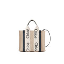 Beige Linen Tote Bag