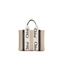 Beige Linen Tote Bag