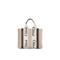 Beige Linen Tote Bag