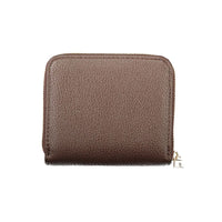 Brown Polyurethane Women's Wallet
