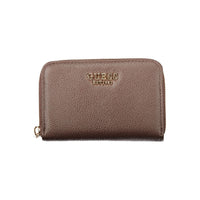 Brown Polyurethane Women's Wallet