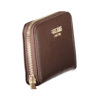 Brown Polyurethane Women's Wallet