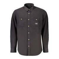 Black Cotton Men's Shirt