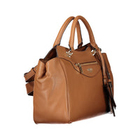 Brown Polyurethane Women Bag
