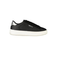 Black Polyurethane Womens Sneaker
