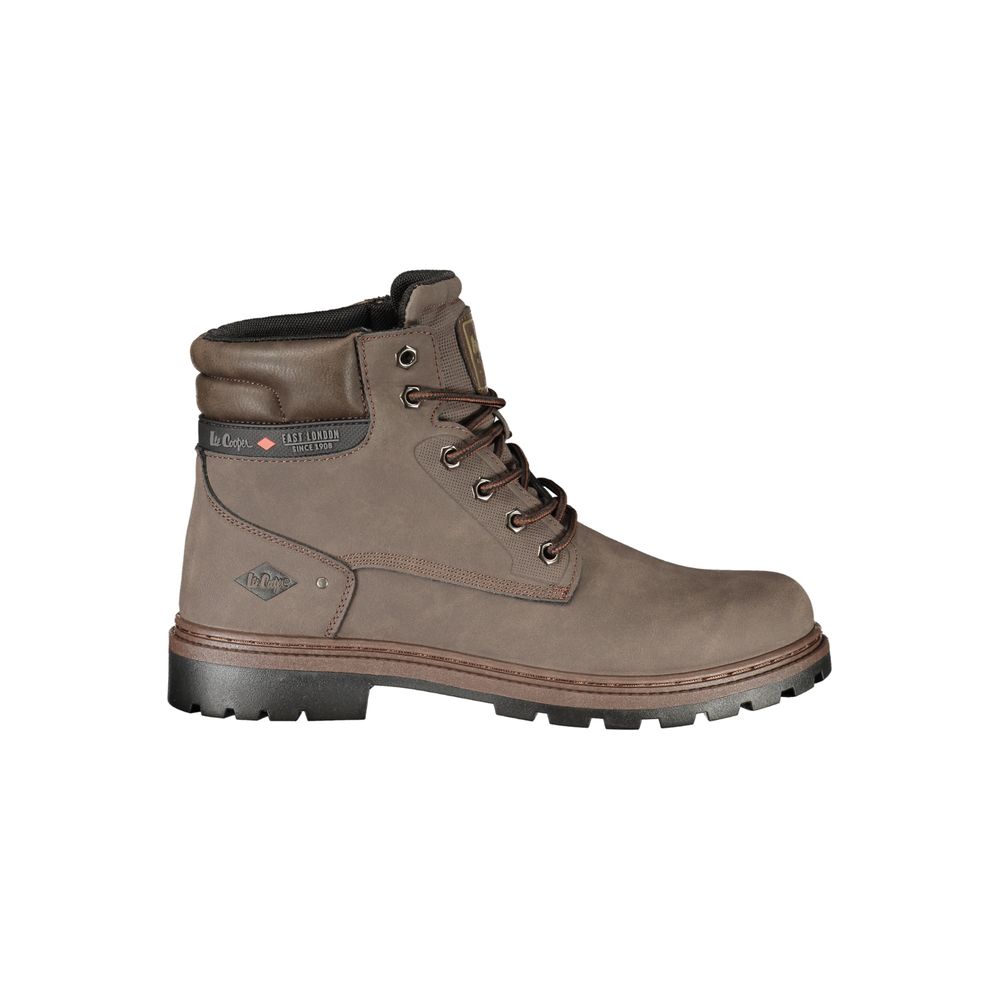 Brown Polyurethane Men's Boots