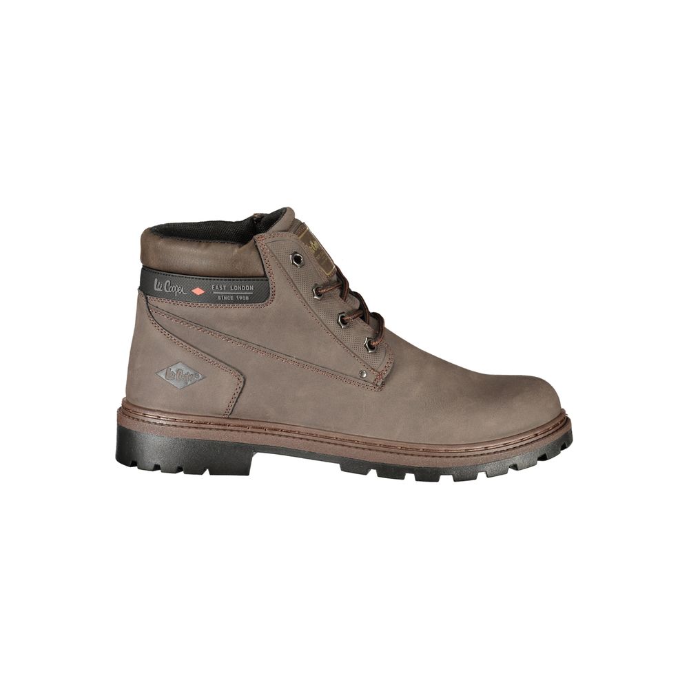 Brown Polyurethane Men's Boot