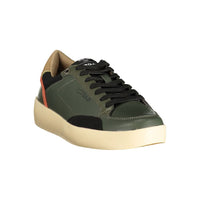 Green Polyurethane Men's Sneaker