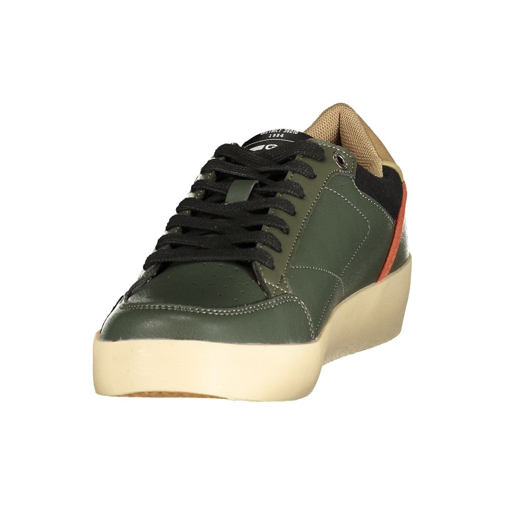 Green Polyurethane Men's Sneaker