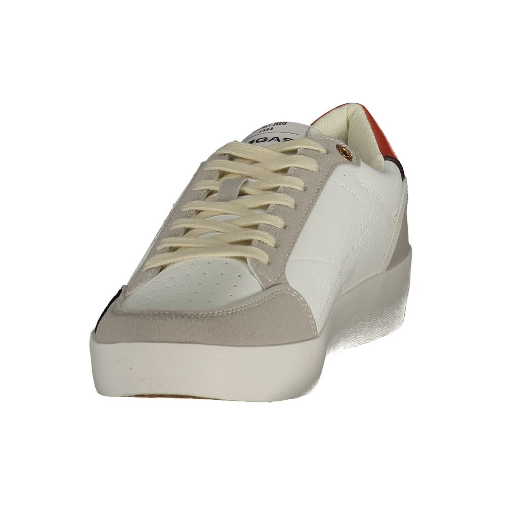 White Polyurethane Men's Sneaker
