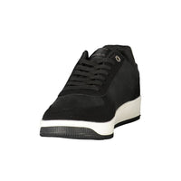 Black Polyurethane Women's Sneakers