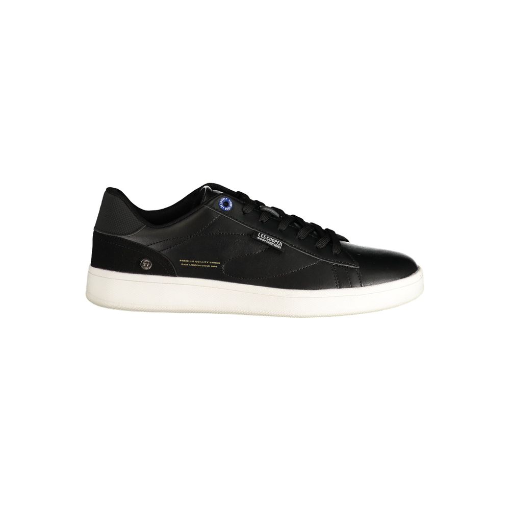 Black Polyurethane Men's Sneaker