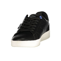 Black Polyurethane Men's Sneaker