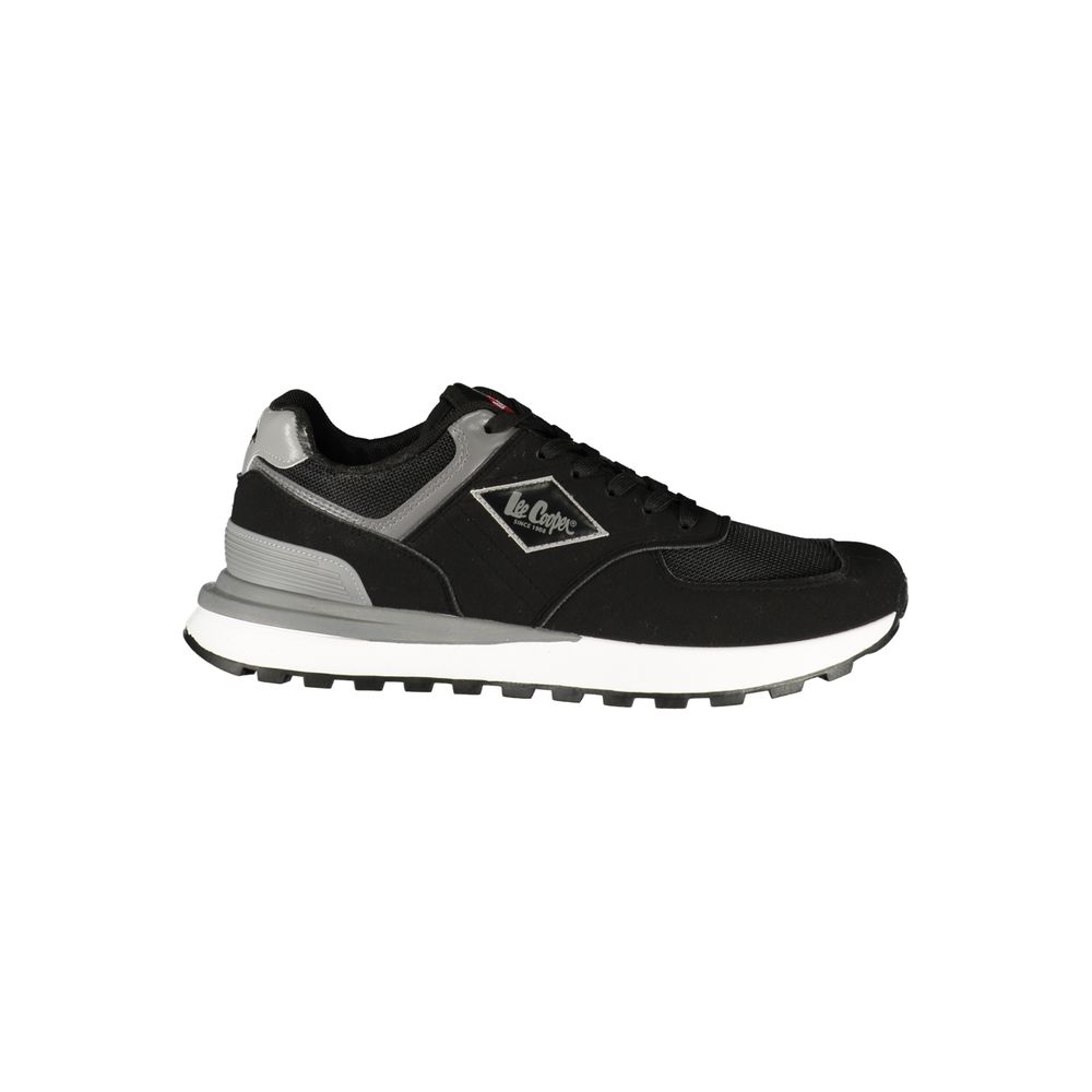 Black Polyurethane Mens Sneaker