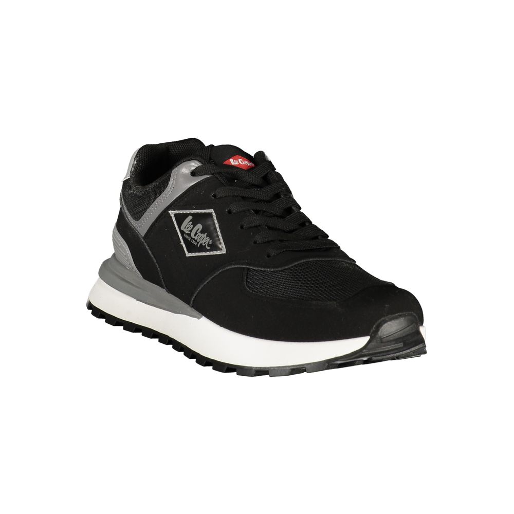 Black Polyurethane Mens Sneaker