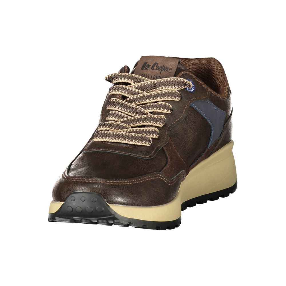 Brown Polyurethane Men's Sneaker