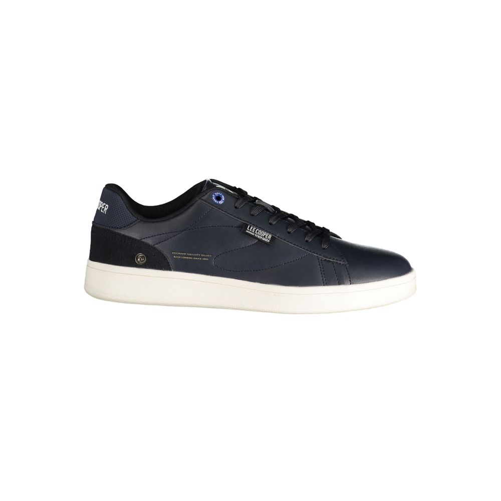Blue Polyester Athletic Sneakers