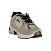 Beige Polyester Athletic Sneakers