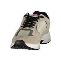 Beige Polyester Athletic Sneakers