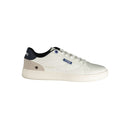 White Polyester Athletic Sneakers