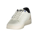 White Polyester Athletic Sneakers