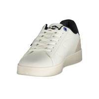 White Polyester Athletic Sneakers