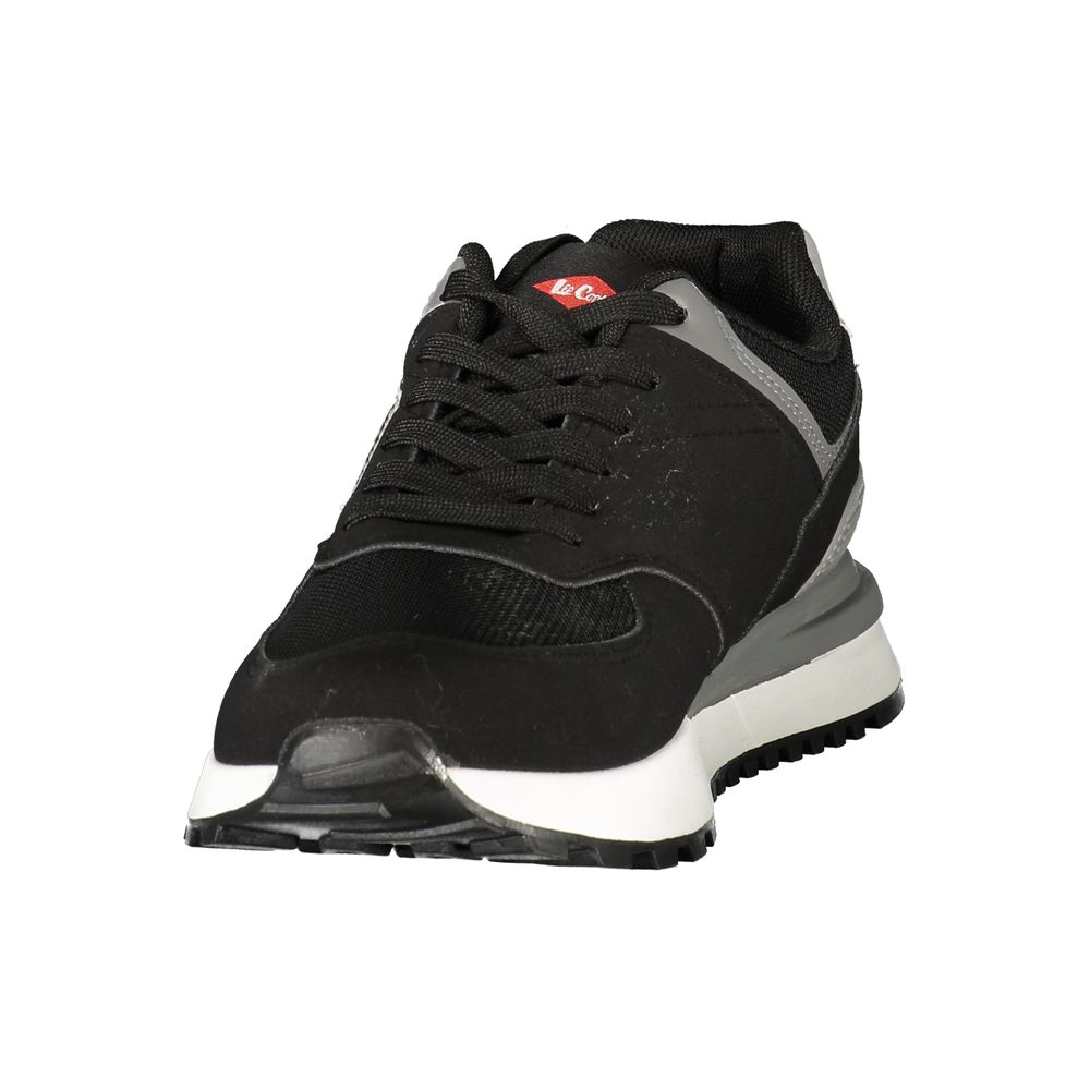 Black Polyurethane Mens Sneaker