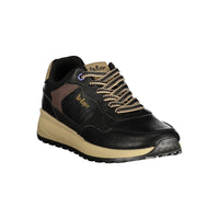 Black Polyurethane Men's Sneaker