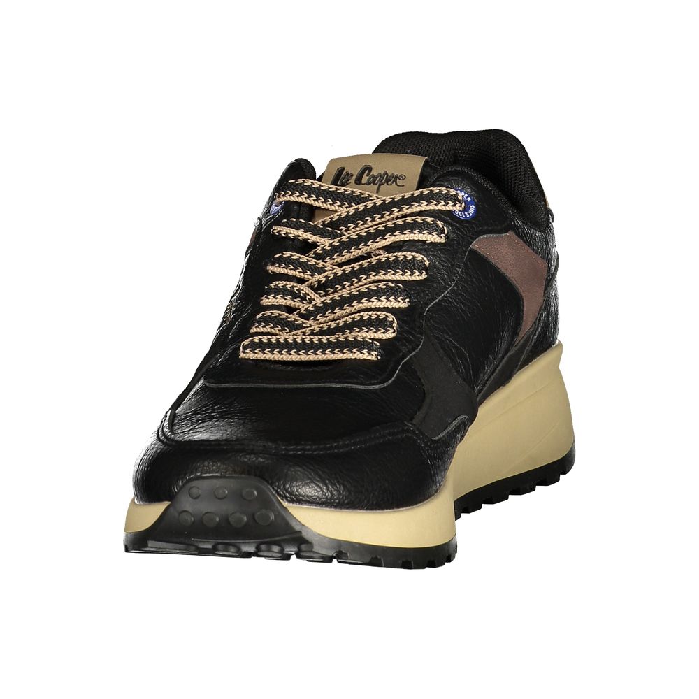 Black Polyurethane Men's Sneaker