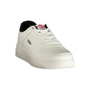 White Polyester Athletic Sneakers
