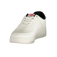 White Polyester Athletic Sneakers