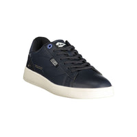 Blue Polyester Athletic Sneakers