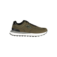 Green Polyester Athletic Sneakers